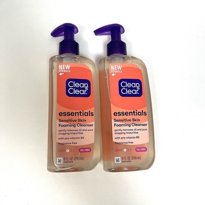 Clean & Clear Essentials Foaming Facial Cleanser OIL Free 8 oz Sensitive Skin