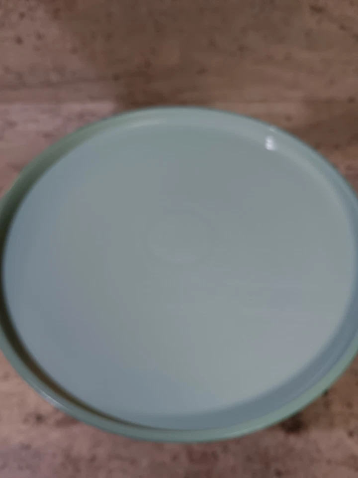 复古翡翠绿色玻璃蛋糕架带玻璃圆顶苔藓? 阅读说明 — 第 3/4 张图片