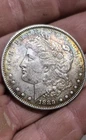 1889 Morgan Silver Dollar Superb Eye Appeal Monster Rainbow Album Toned Coin