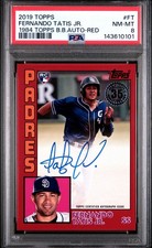 2019 TOPPS 1984 BASEBALL AUTOGRAPHS #FT FERNANDO TATIS JR. RED 2/25 PSA 8