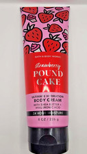 Bath  Body Works Strawberry Pound Cake Body Cream 8 oz Aloe Shea  Cocoa Butter
