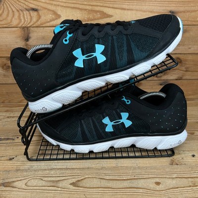 Under Armour Turnschuhe Damen UK 7,5 Micro G Assert 6 schwarz blau Laufschuhe UA