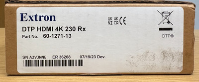 Extron DTP HDMI 4K 230 RX Reciever 230 feet HDMI Signal (P/N: 60-1271-13)