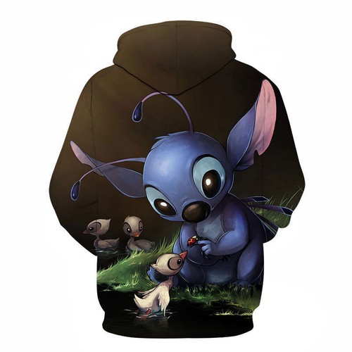 Felpa con cappuccio 3D donna ragazza Lilo & Stitch maglione maglione regalo - Foto 24 di 75