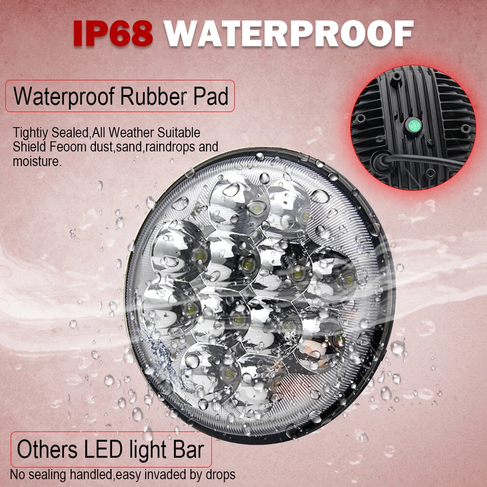 4 peças 5,75" 5-3/4" faróis de LED redondos Hi Lo para GMC C15/C1500 Suburban Chevy - Imagem 3 de 4