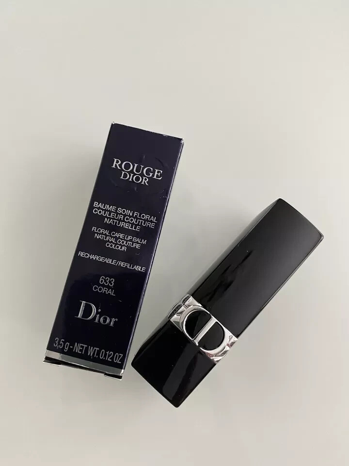 DIOR ROUGE Lip Balm 633 Coral Satin Balm. BNIB eBay