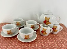 Battat Child  s Little Bear Porcelain Tea Set  13 Piece  Vintage