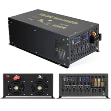 48V to 120V 220V Power Inverter 6000W Pure Sine Wave DC AC Generator RV Car Home