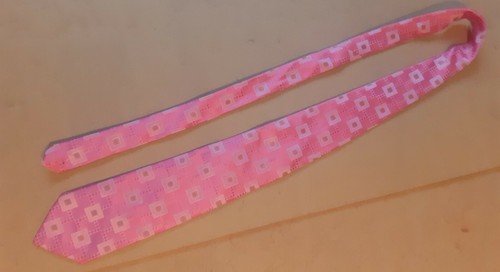 Vintage Old Retro Style 1980s Yuppie Smart Tie Pink original - Picture 6 of 11
