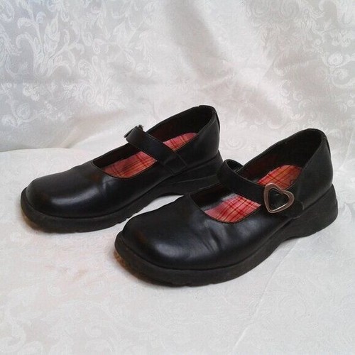 Soho Girls Mary Jane Shoes Little Girl Size 12.5C Black Silver Heart Hook & Loop - Picture 2 of 11