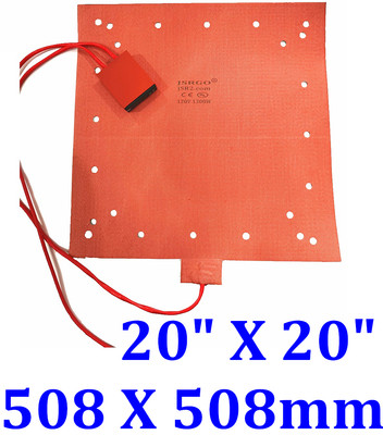 20'' X 20''  508 X 508mm 1300W Creality CR-10 S5 3D Printer Bed w/ 24 holes w/ Tab