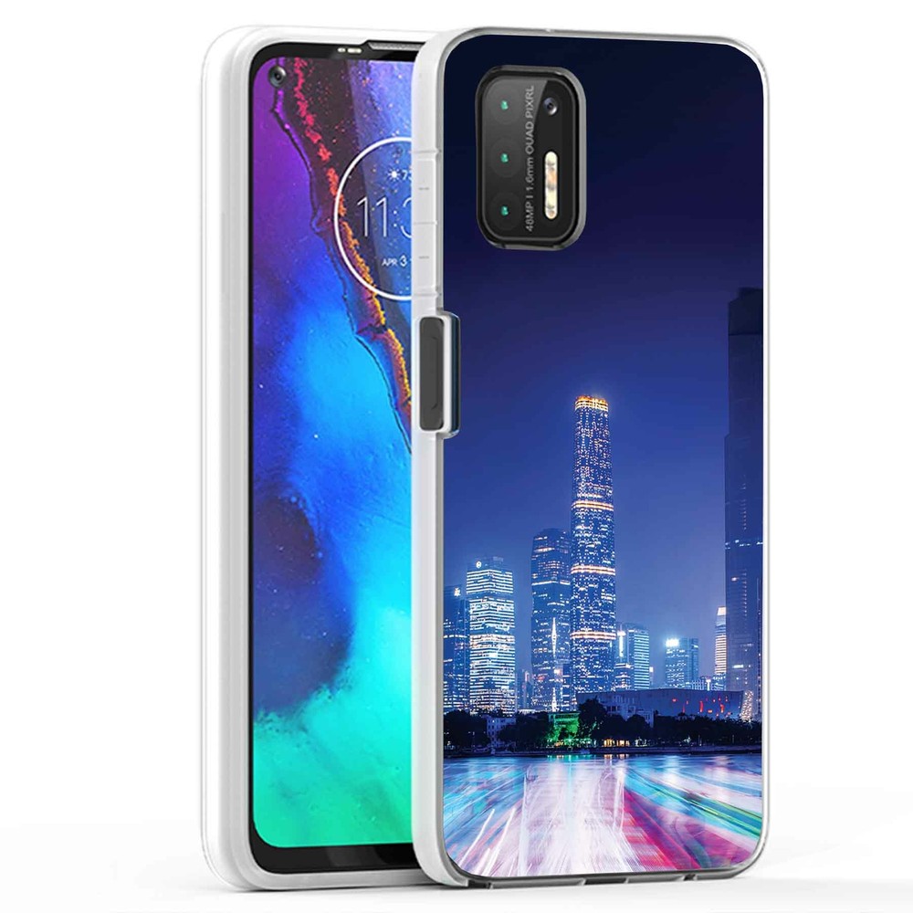 Motorola Moto G Stylus 2021 Phone Case with Night City Lights Design