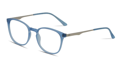 MUSE WESTON 35-001893 BLUE SILVER MATTE RX EYEGLASSES FRAME 