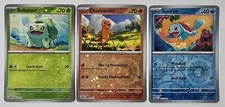 Pokemon TCG Kanto Costco Cosmos Reverse Holo Set Charmander Squirtle Bulbasaur
