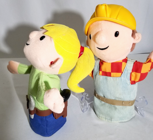 2 Applause Hand Puppets 10 " Bob the Builder & 9" Wendy Newsletter P22