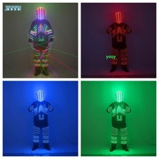 LED Flashing Robot Helmet Gloves Lighting Rave Nightclub Party Performan Costume