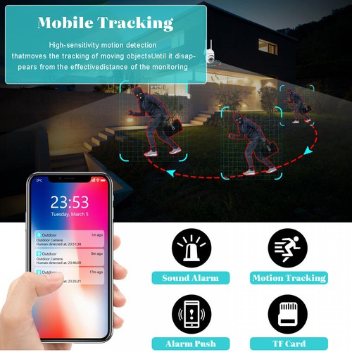 Wireless Security Camera System Outdoor Home 5G Wifi Night Vision Cam 1080P HD - Picture 19 of 29