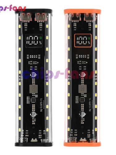 Transparent 8x18650 Battery Box DIY Kit Fast Charging Mobile Power Bank Case - 第 17/26 張圖片