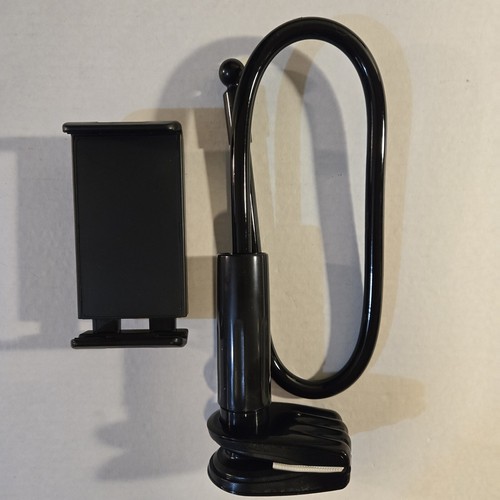 Adjustable Black Cell Phone Holder Stand with Desk Clamp Mount Vise Grip - 第 2/3 張圖片