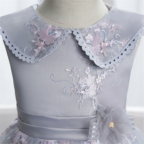 Little Girls Sleeveless Lace Tutu Dress Toddler Birthday Party Gown Wedding - Picture 187 of 197