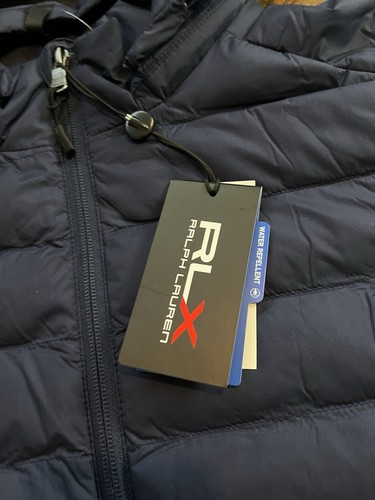 NWT Ralph Lauren RLX Water Repellent Puffer Jacked Hooded Blue Mens Sz XL $248 - Picture 4 of 10
