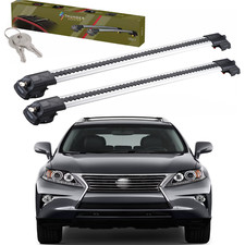 Roof Racks Cross Bars For LEXUS RX350 RX450 2010–2015 Lockable Gray Aluminum