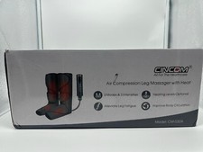 CINCOM Heated Leg Massager Circulation Pain Relief Air Compression Foot Calf