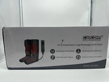 CINCOM Heated Leg Massager Circulation Pain Relief Air Compression Foot Calf