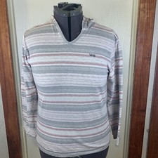 Vans Off The Wall Pullover Hoodie T-shirt Size Youth L Multi Color Stripes