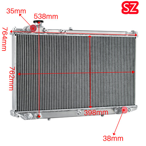 3ROWS Radiator 1991-1997 For LEXUS GS300/TOYOTA ARISTO JZS147 2JZ-GE 3.0 6cyl MT - Picture 12 of 13