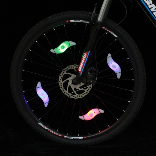 4 pz luci bicicletta 3 modalità cerchi ruota raggi bicicletta strisce notturne lotto 25 - Foto 11 di 11