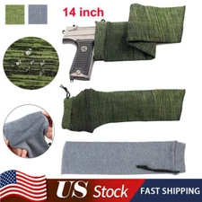 14 inch Silicone Treated Gun Sleeve Shotgun/Rifle Sock Shooting Cover Green Gray