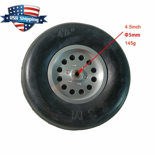 1 Pair 3.5" 3 1/2" CNC Aluminum Hub Rubber Wheel for RC Airplanes US SELLER/SHIP - Picture 2 of 5