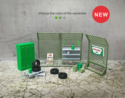 Modellauto Display Requisiten Set Maßstab 1:24 Auto Service Garage Ausrüstung Größe 1/24
