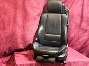 Sitz vorn Links Fahrersitz BMW 3er E46 Cabrio Leder Schwarz Belüftet Beheizt #2