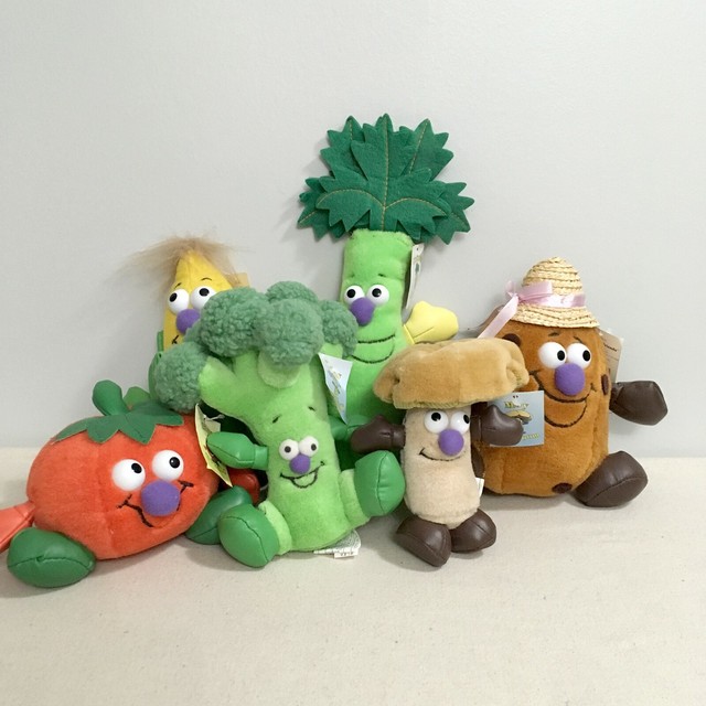 Vintage Vegetable Friends Plush Vegetable Lot Dolls Educational Veggies