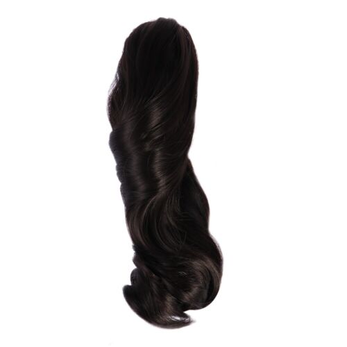  Curly Human Hair Wigs Fake Tail Hairpiece Curls Short Extensions Claw Clip - Picture 1 of 12