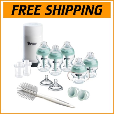 Self-Sterilizing Anti-Colic Baby Bottles with Travel Warmer & Removable Handles