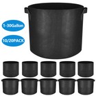 10/20 Pcs Fabric Plant Grow Bags Aeration Garden Planter Pots Bags 1-30 Gallon