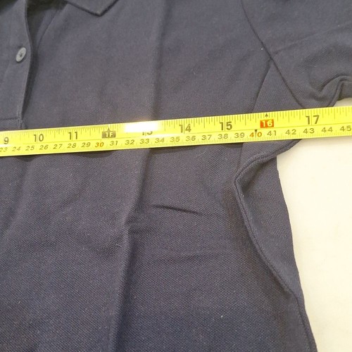 New Navy Uniform Polo Shortsleeve Shirt Stretch Pique Juniors XL - Picture 5 of 8