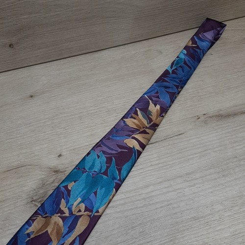 Oleg Cassini Tie Necktie Blue Purple Multicolor 56" 1/4 See Photos - Picture 10 of 12