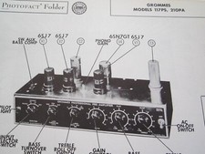 GROMMES 117PS  210PA PRE-AMPLIFIER PRE-AMP PHOTOFACT