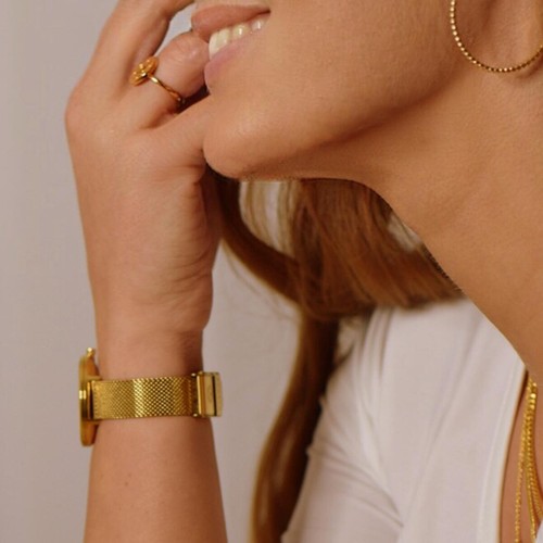 Damenuhr Armbanduhr Gold 750 18K vergoldet Uhr Damen Geschenk UVP: 220€ U6040D2L - Picture 10 of 11