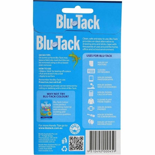 1 x Bostik Blu Tack Mastic Removable Adhesive Mounting Putty Non Toxic Blue 75g - Picture 5 of 5