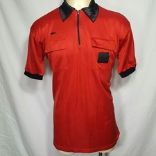 Doss XL Red Soccer Referee Vintage USA Made Polo Short Sleeve Mens Jersey Shirt