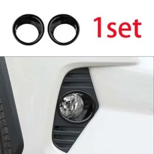 Fit For Toyota RAV4 19-2023 ABS Cover Trim 2X Black Front Fog Light Lamp Ring