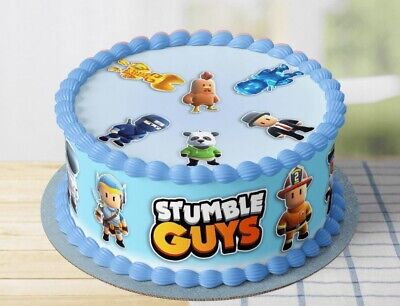 Jogo de fondant Stumble Guys Cake Topper Cake Picture Zuckerbild +