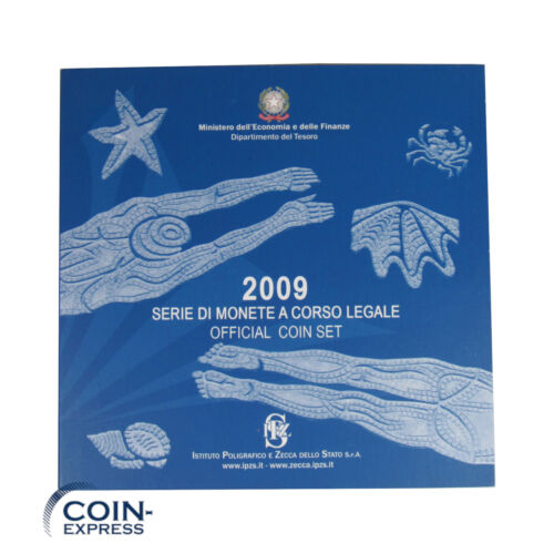 *** EURO KMS ITALIEN 2009 BU mit 2 Euro Bargeld + 5 € Schwimm-WM Kursmünzensatz - Bild 1 von 2