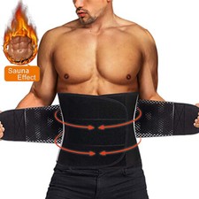 Men Neoprene Waist Trimmer Belt Trainer Slimmer Body Shaper Sauna Hot Sweat Band