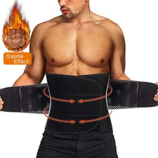 Men Neoprene Waist Trimmer Belt Trainer Slimmer Body Shaper Sauna Hot Sweat Band